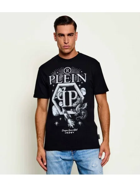 Philipp Plein Tricou Dragon Hexagon negru