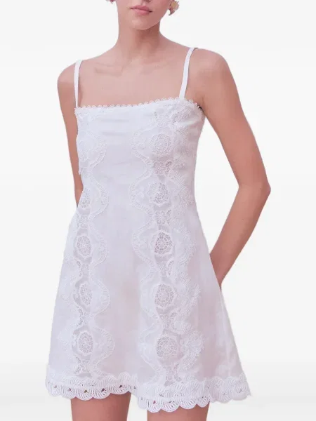 Rochie Waimari din dantelă de costum alb
