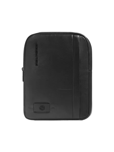 Torba crossbody Piquadro skórzana czarna