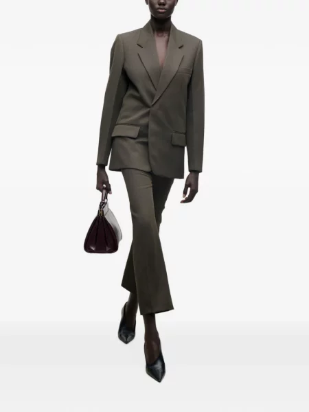 Sacou Victoria Beckham de lână verde