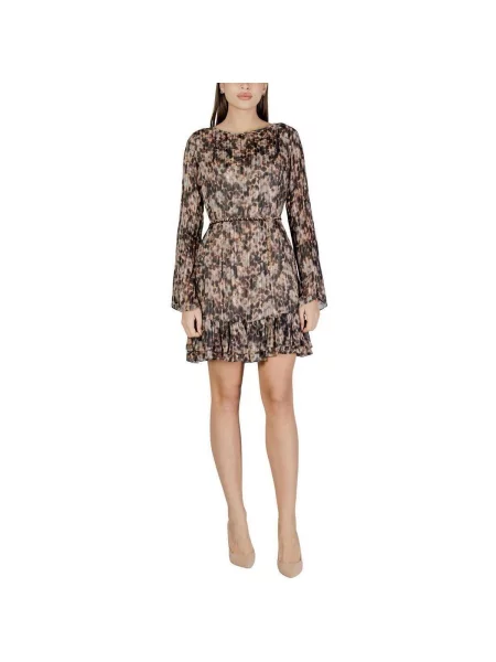 Rochie Guess plisată de costum maro