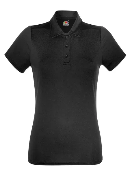 Поло тениска Fruit Of The Loom черно