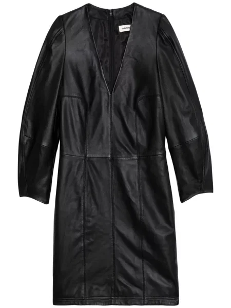 Sukienka Zadig&voltaire skórzana czarna