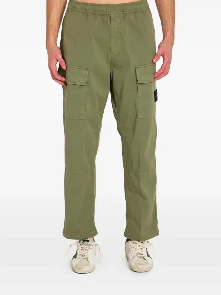 Pantaloni cargo Stone Island cu strasuri verde