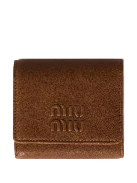 Portofel Miu Miu din piele maro