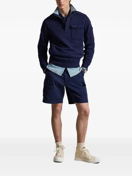 Ριγέ δερμάτινος κάλτσες Polo Ralph Lauren με κορδόνι μαύρο