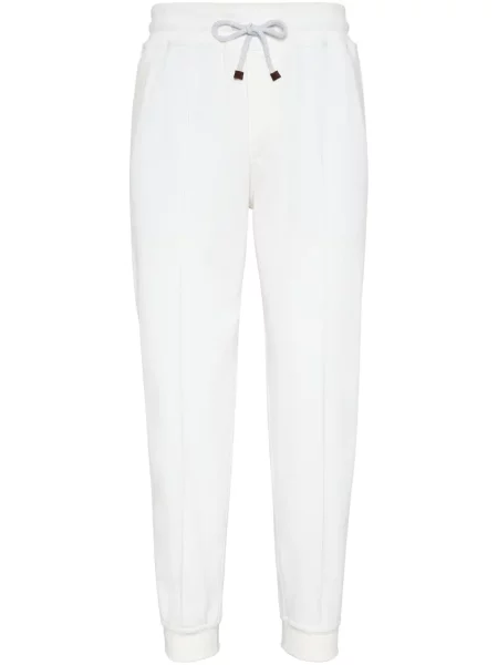 Zúžené kalhoty Brunello Cucinelli bílé