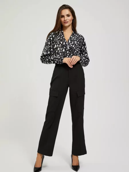 Spodnie cargo Marisse czarne