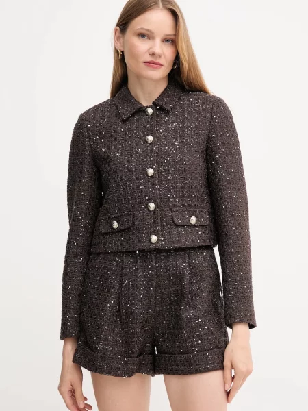 Gaudi sacou din lână un singur rând de uni maro