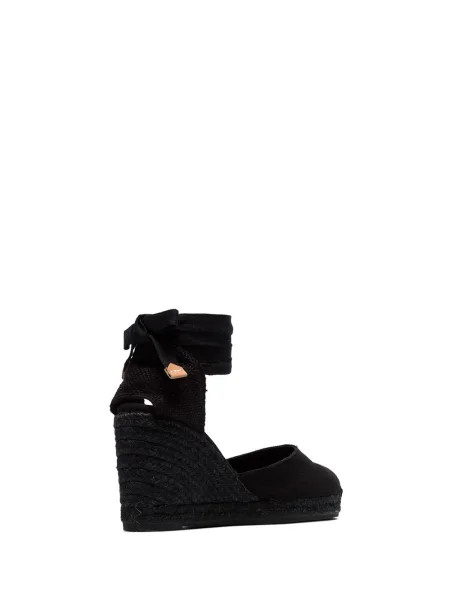 Cropp sandale Castaner cu pană cu legături negru