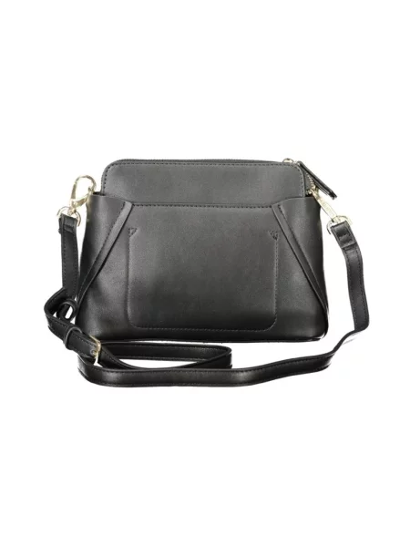 Lniana torebka Valentino Bags czarna