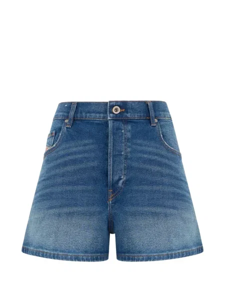 Pantaloni scurți Diesel cu talie înaltă zdrențuiți albastru