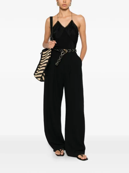 Pantaloni Nanushka conici negru