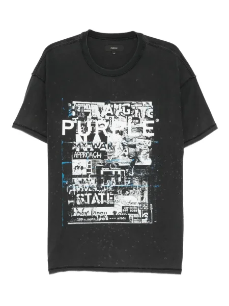 Tričko Purple Brand s oděrkami černé