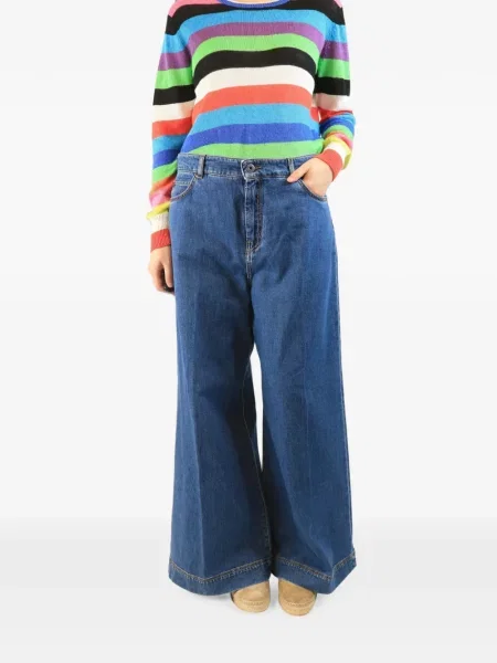 Blugi cu picior larg Weekend Max Mara albastru