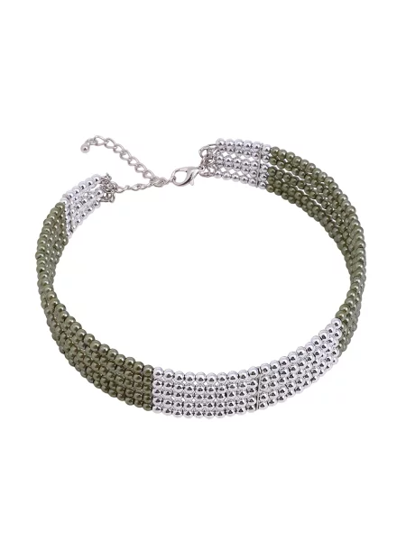 SOHI Verižica Jada / srebrna zelena
