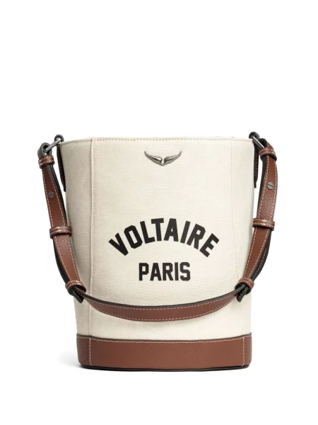 Geantă bucket Zadig&voltaire cu imagine alb