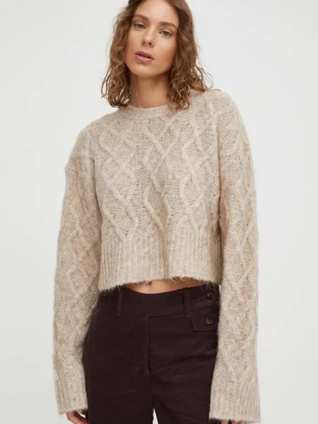 Remain pulover de lana femei light bej