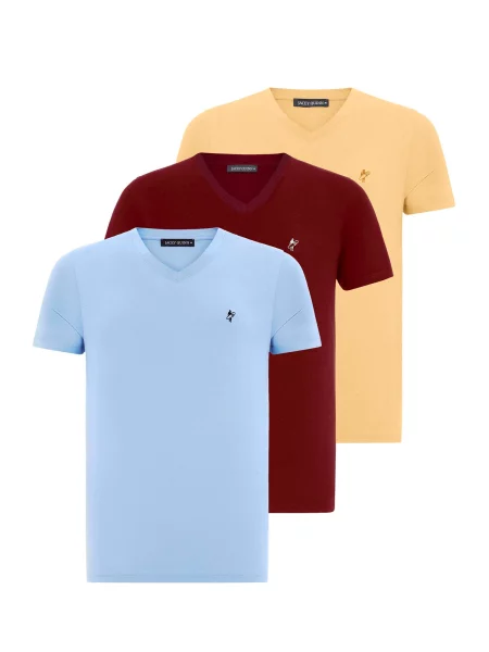 Jacey Quinn Majica svetlo / rumena / bordo modra