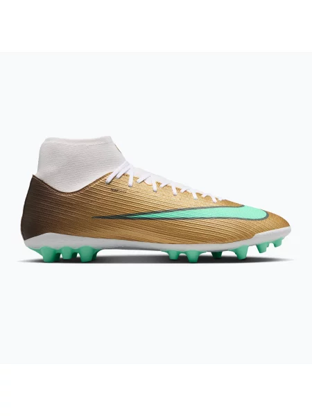 Încălțăminte de fotbal pentru bărbați Nike Mercurial Superfly 11 Academy "Kylian Mbappé" metallic gold/green glow verde