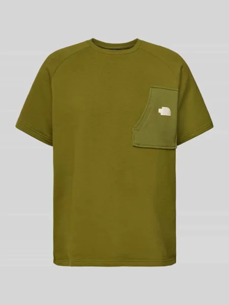 The North Face t-shirt Terry Relaxed z aplikacją zielony