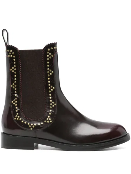 Боти Aquazzura с шипове кафяво