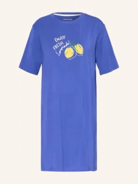 Schiesser Koszula Nocna blau niebieska