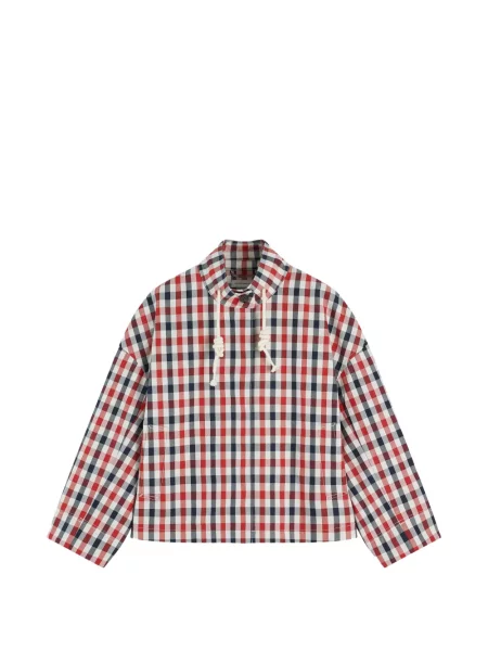Geacă Tommy Hilfiger în carouri cu cordon alb
