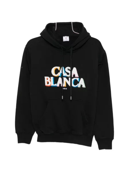 Hanorac cu glugă Casablanca cu cordon negru