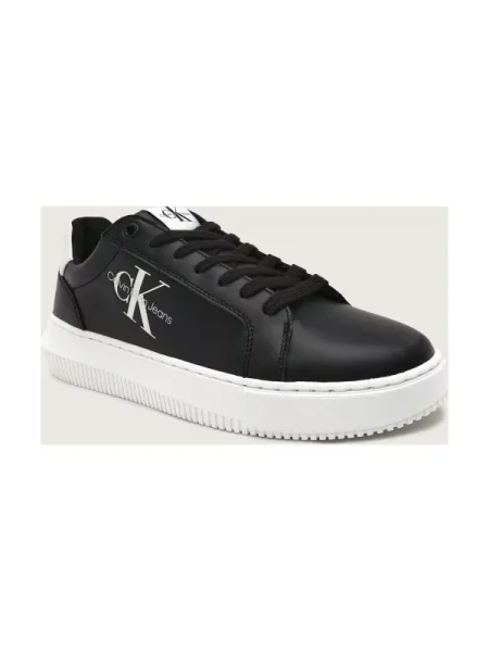 Calvin Klein Jeans Bőr sneakers tornacipő CHUNKY CUPSOLE MONOLOGO fekete
