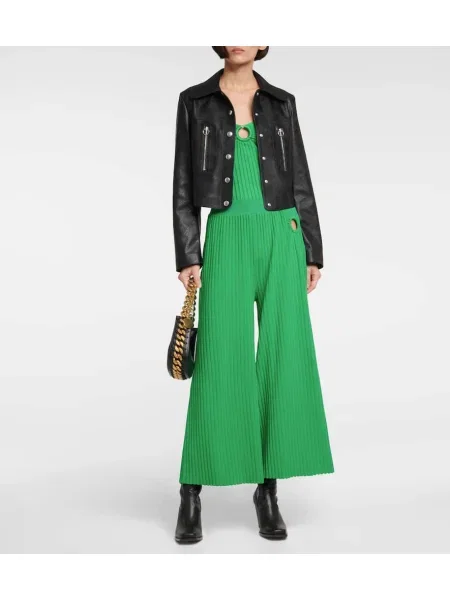 Kötött culotte nadrág Stella Mccartney zöld