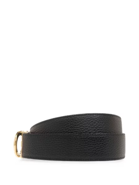 Cu centură reversibil curea Ferragamo din piele negru