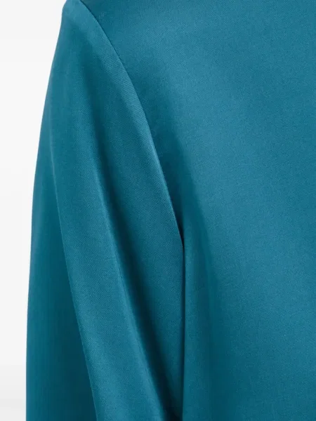 Bluză Samsøe Samsøe plisată albastru