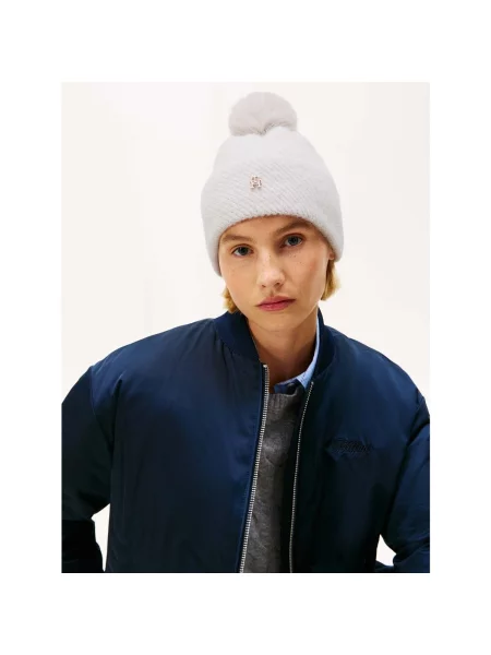 Čiapka Tommy Hilfiger sivá