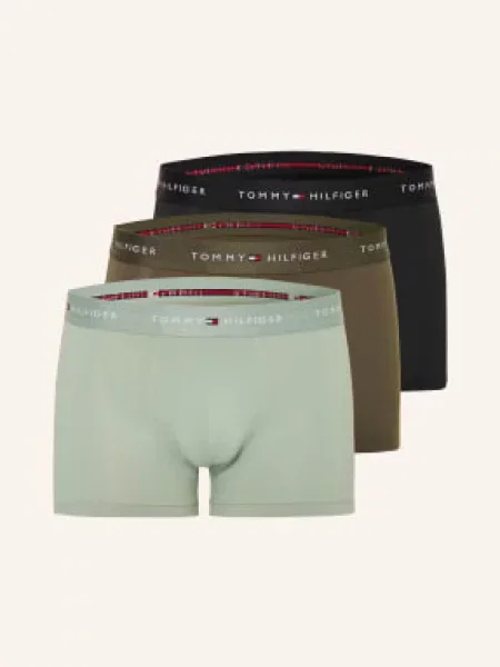 Tommy Hilfiger Boxerky khaki / mátová černá