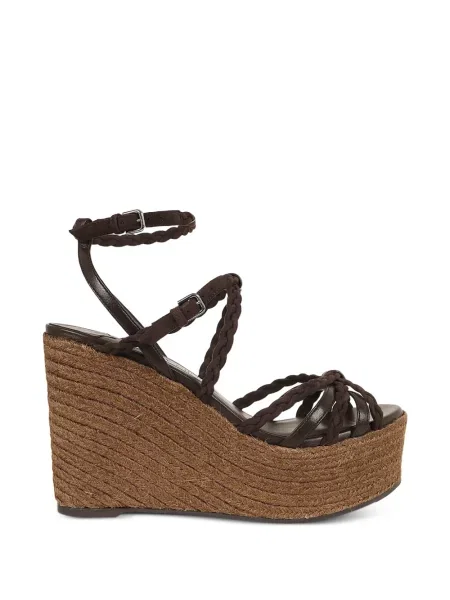 Sandale Jimmy Choo cu platformă țesuți maro