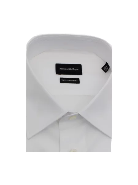 Długa koszula Zegna z długim rękawem biała