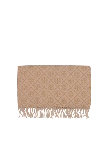 Szal Tory Burch brązowa