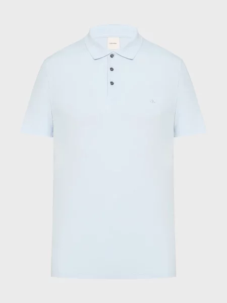 Стрейчевое поло Calvin Klein голубое