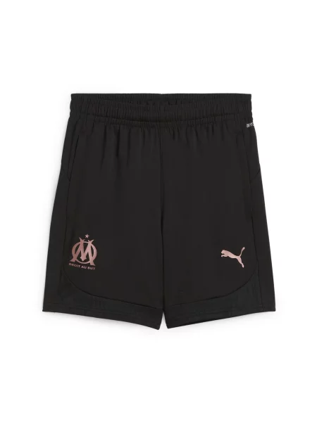 Młodzieżowe szorty treningowe Olympique Marsylia PUMA Black Copper Metallic czarne