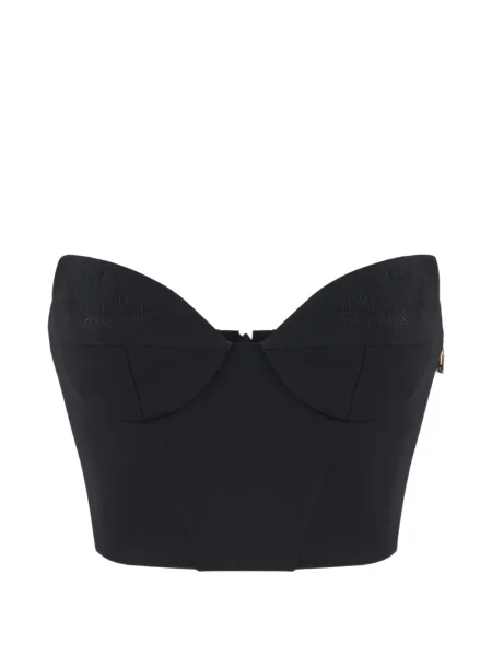 Ușor top Elisabetta Franchi cu pene negru