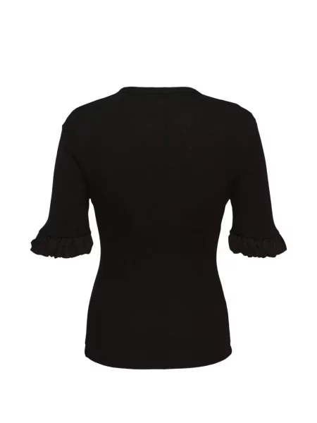 Top Jil Sander cu volane negru