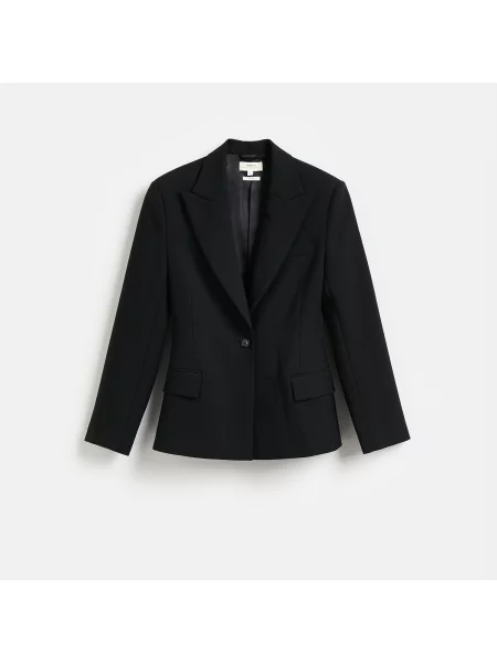 Reserved Sako slim fit s vlnou černý