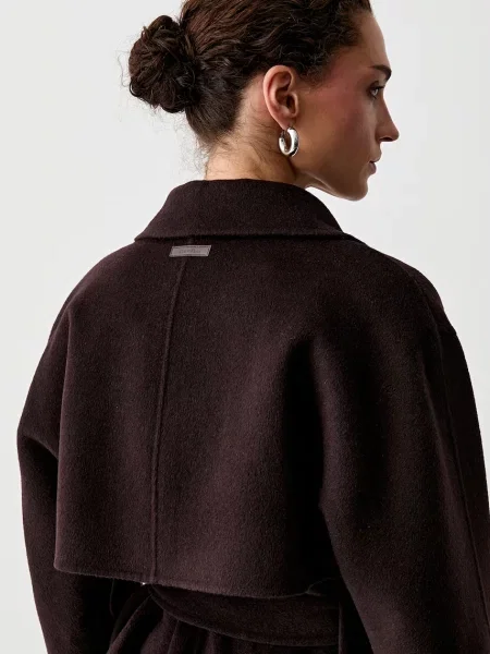 Calvin Klein női kabát gyapjúval barna