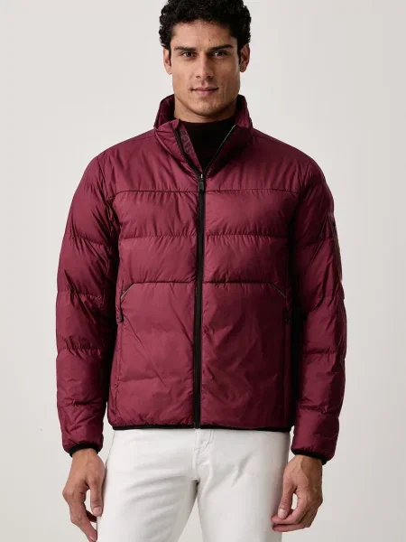 BOSS Green geacă de tranziție pentru bărbați OW_Urbanex Puffer verde