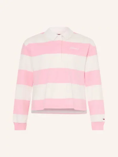 Tommy Hilfiger Rugbyové Tričko růžová bílá