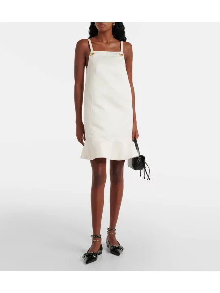 Rochie Ganni din satin alb
