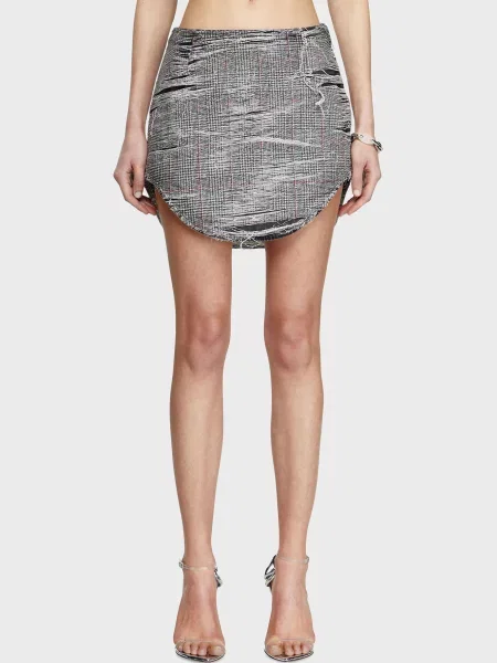 Картата спідниця Diesel сіра