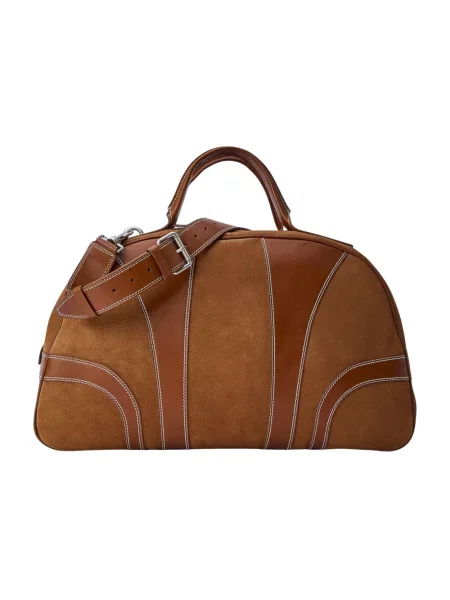 Torba Dries Van Noten zamszowa brązowa