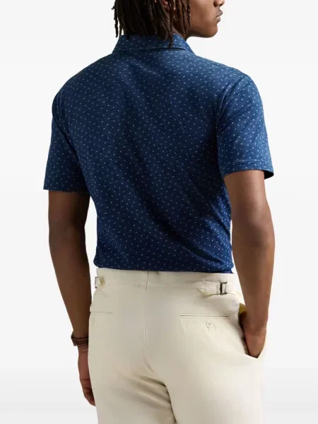 Pletene sportske kratke hlače Polo Ralph Lauren s printom bijela